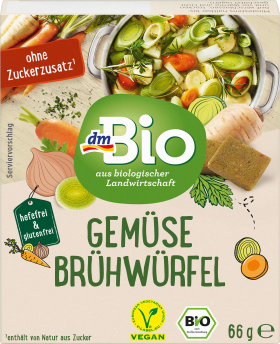 dmBio Vegetable broth cubes, gluten-free, 66 g