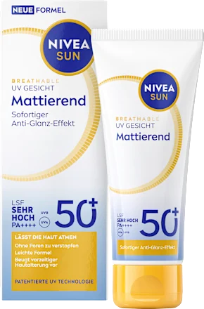 NIVEA SUN Mattifying facial sunscreen fluid, SPF 50+, 40 ml