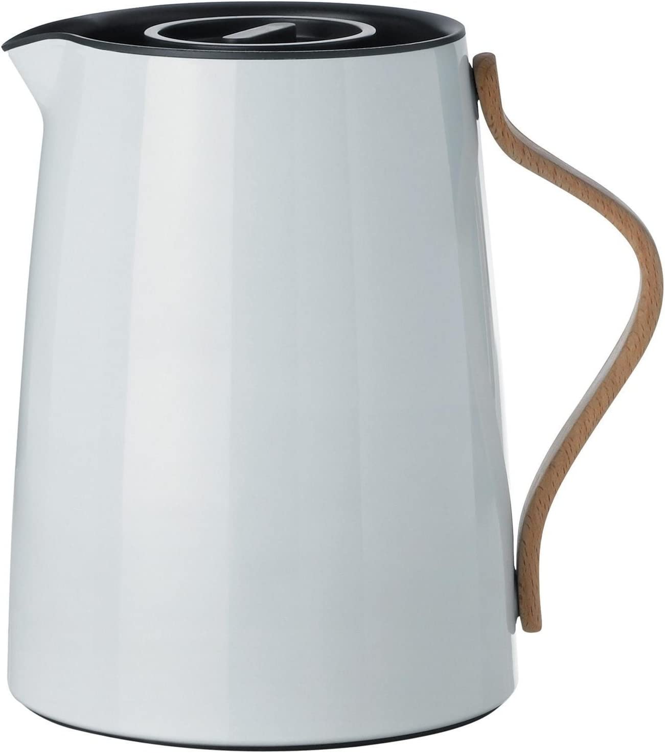 Stelton 1 Litre Stainless Steel/ Beechwood/ ABS Plastic Emma Tea Vacuum Jug, Blue Tone