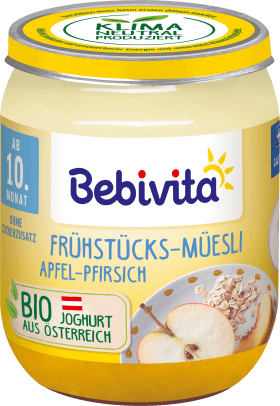 Bebivita Fruit & Cereals Breakfast cereal Apple-peach, from the 10th month, 160 g