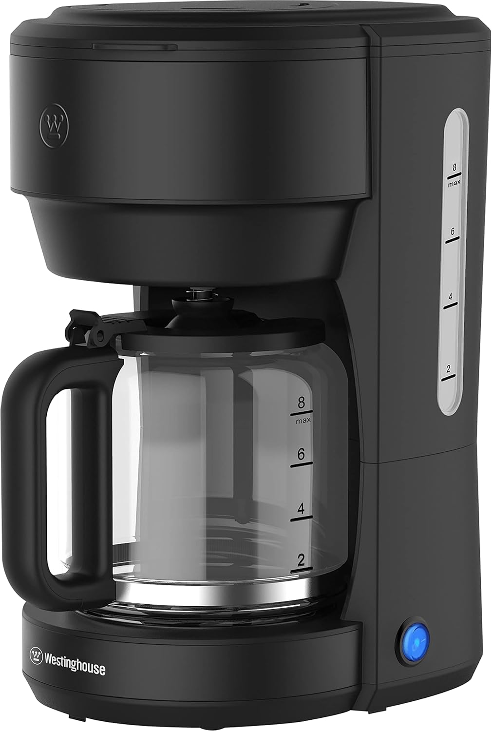 WESTINGHOUSE Basic Series Coffee Machine, Filter Coffee Machine for up to 10 Cups, Permanent Filter, Glass Jug, Drip Protection System, Keep Warm Function up to 30 Minutes, Water Level Indicator, Black