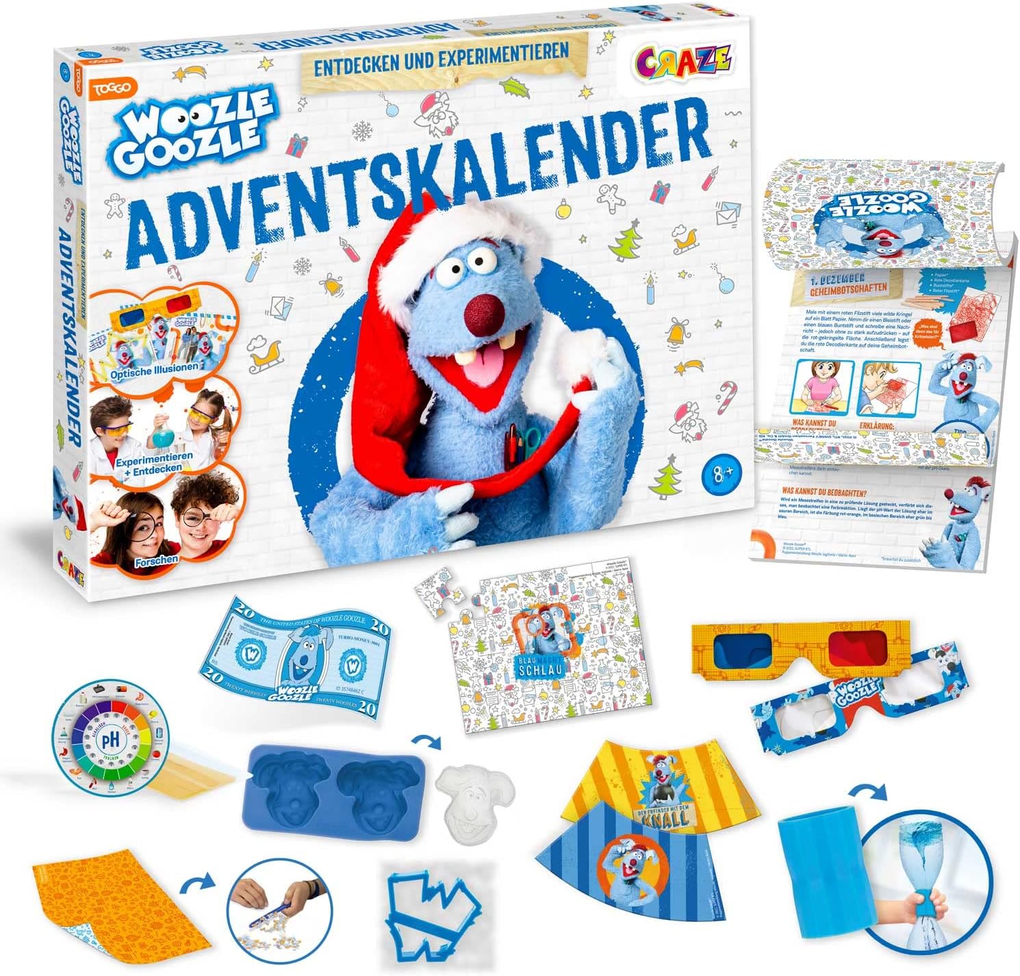 Craze Advent Calendar Woozle Goozle Creative Fun Children's Christmas Calendar 2021 Toy Calendar with Figures for Girls Boys 24683
