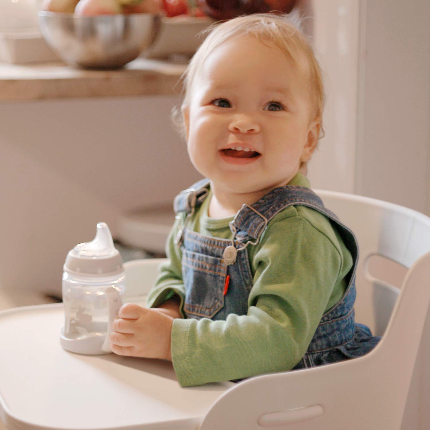 Nuk First Choice+ Learn to Drink Bottle | 6-18 Months | Leak Proof Drinking Spout | Ergonomic Handles | Anti-Colic Valve | BPA Free | 150ml | Disney Winnie the Pooh | Pink (Girls)
