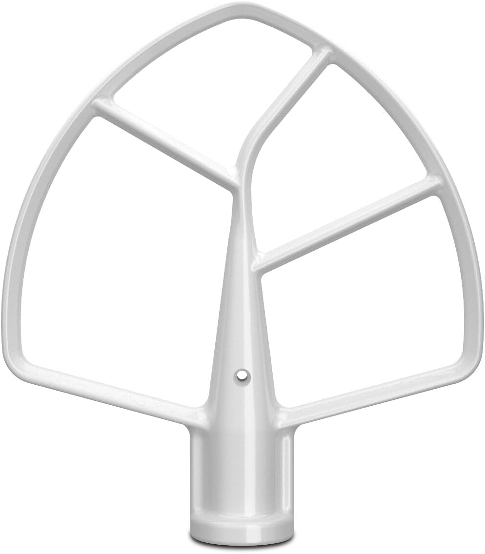 KitchenAid 5KSMBLWF Flat Stirrer, Aluminum, White