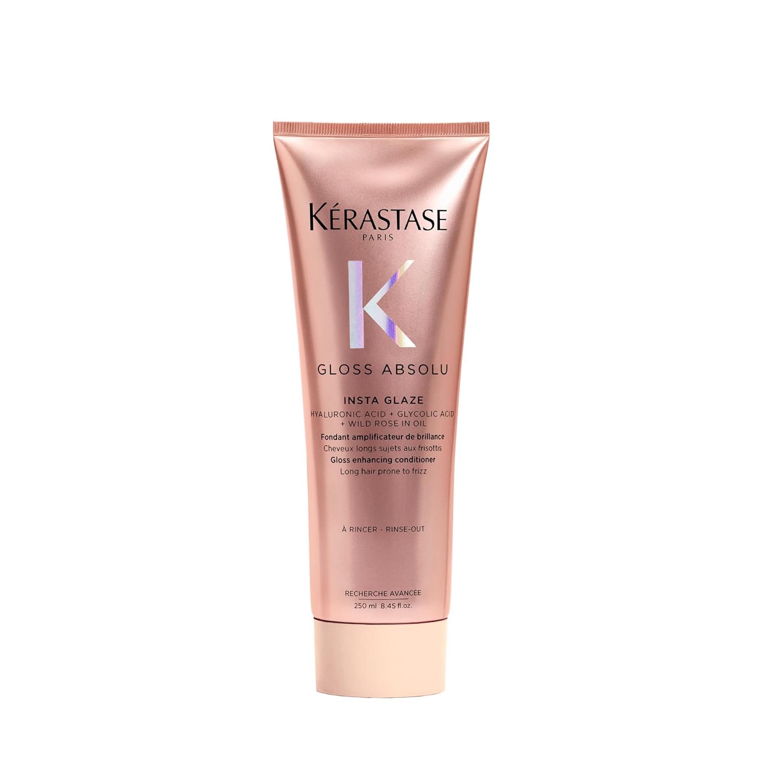 Restaxil Kérastase Gloss Absolu Fondant Insta Glaze, Conditioner for Long and Frizz Prone Hair, with Hyaluronic Acid, Glycolic Acid and Wild Rose Oil, for Intense Shine and Volume, 250 ml