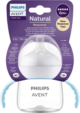 Philips Avent Trinklernflsche Natural Response white/blue, from 6th month, 150 ml, 1 hour