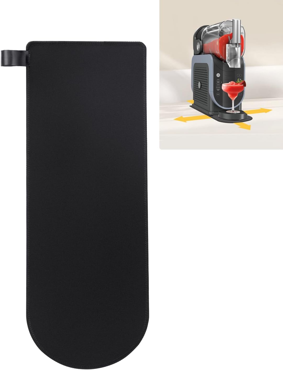 Tiga Sliding Pad for Ninja Slushie Machine FS301 Professional Frozen Drink Machine Quick Push Frozen Drink Machine on Table - Practical Storage Strap - Accessories for Ninja Drink Maker