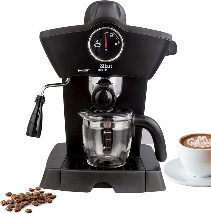 Zilan Espresso machine with milk frother, portafilter machine, cappuccino machine, portafilter coffee machine, 3.5 bar, espresso machine, cappuccino machine, coffee machine