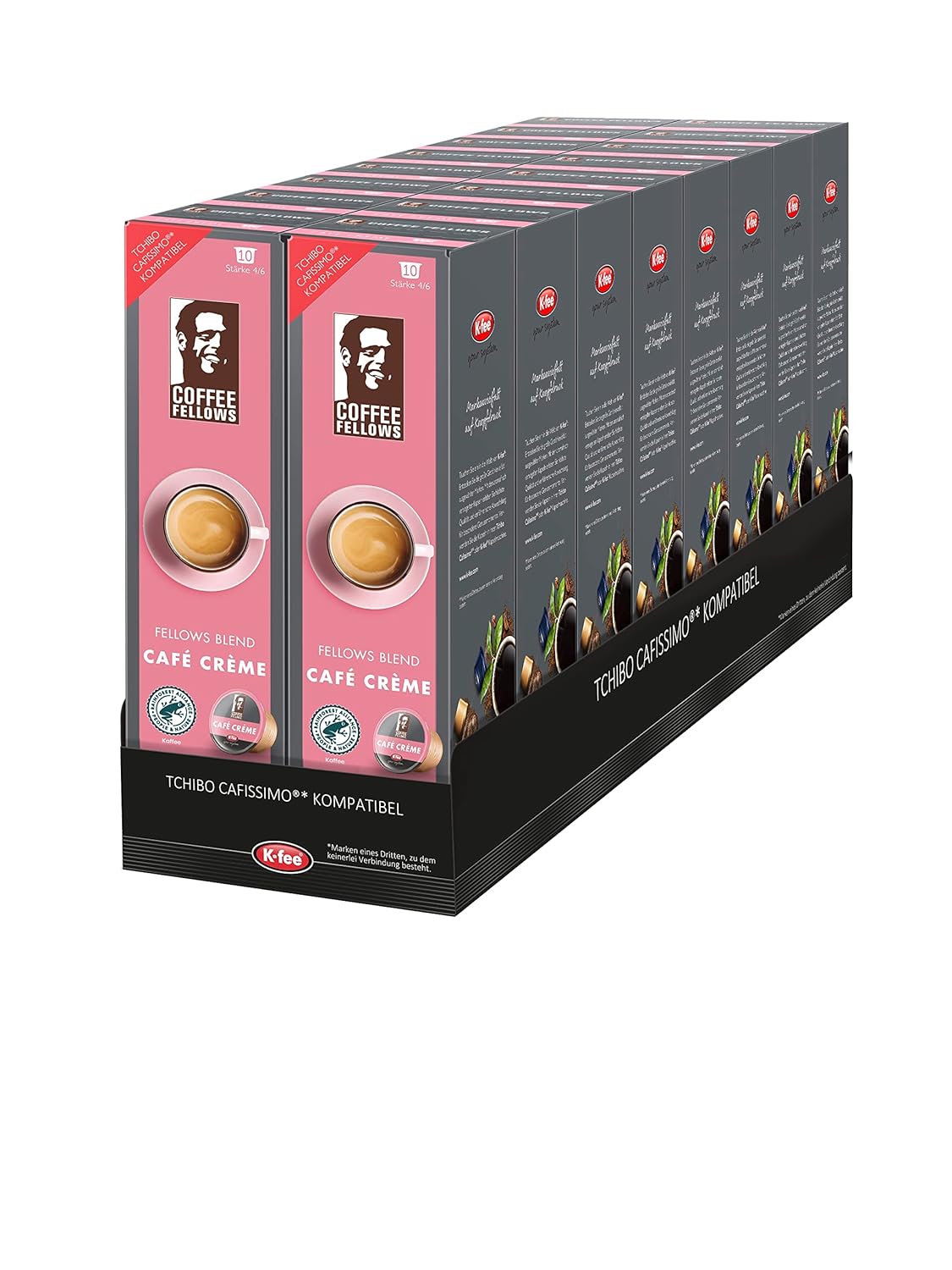 Coffee Fellows Blend Café Crème Coffee capsules, 120 pieces, compatible with Tchibo Cafissimo (R)*, 12er Pack (12 x 75 g) 700893