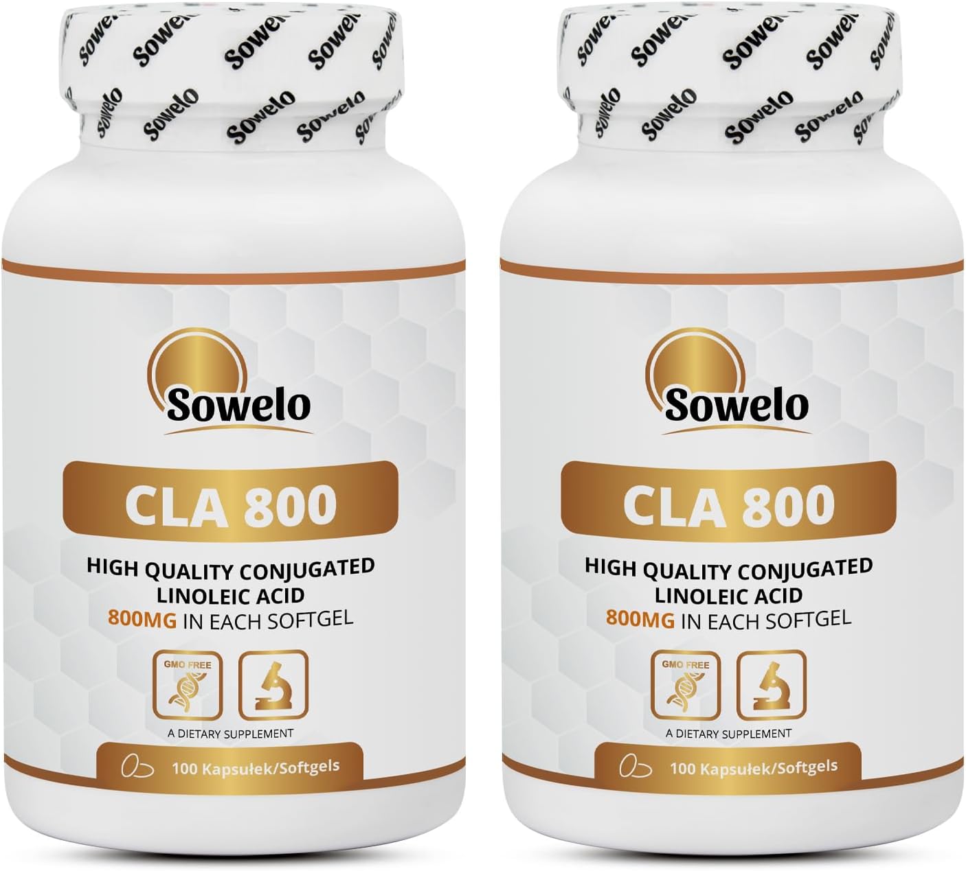 CLA I 1000 mg I Dietary Supplement with Conjugated Linoleic Acid I 100 Softgels (2-Pack)