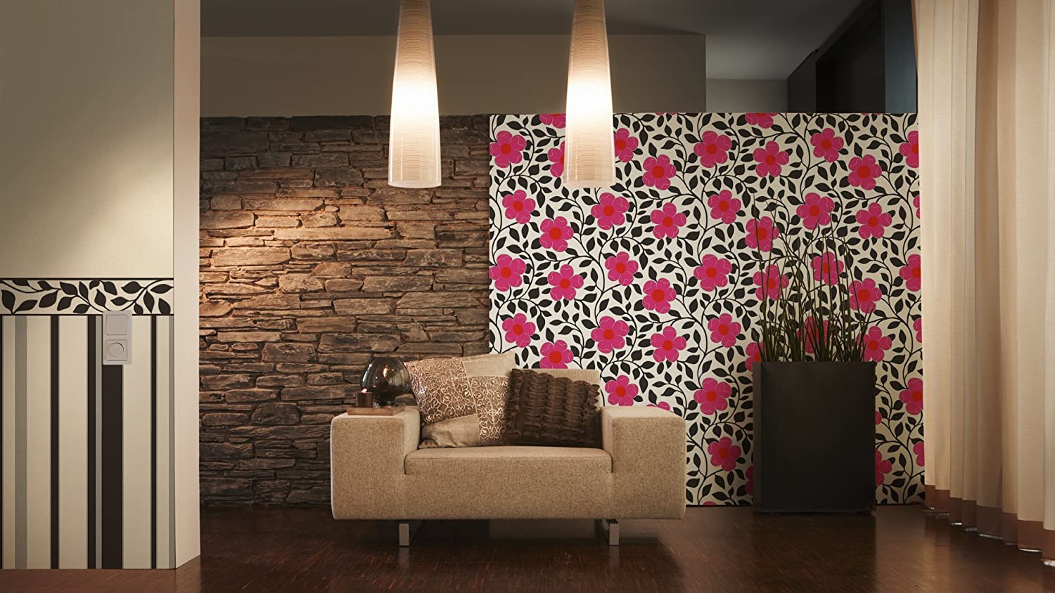 Livingwalls Brigitte Home 941741 94174-1 Non-Woven Wallpaper Plain 10.05 m x 0.53 m White Made in Germany