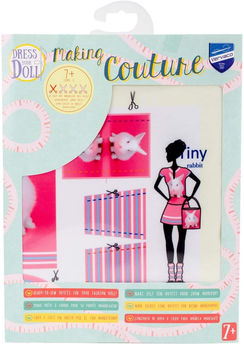 Vervaco Dress Your Doll Making Couture Outfit Set Tiny Rabbit