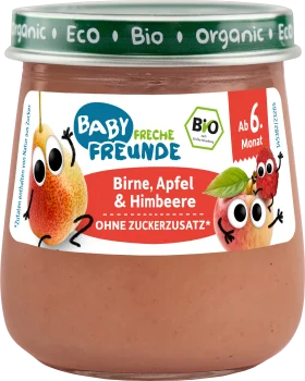 FRECHE FREUNDE Fruits pear, apple & raspberry from 6 months, 120 g