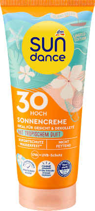 SUNDANCE Sunscreen face with tropical scent, island breeze, SPF 30, 100 ml