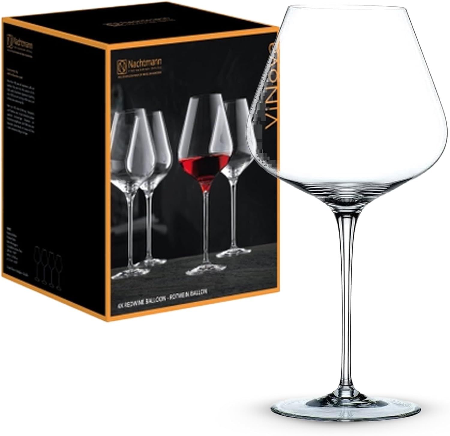 Spiegelau & Nachtmann, 4-piece burgundy glass set, crystal glass, 840 ml, ViNova, 0098072-1