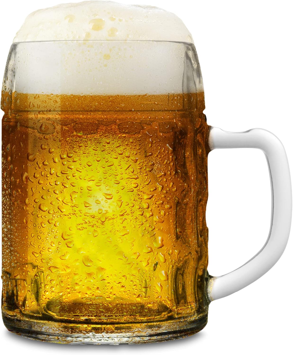Stölzle Lausitz Kaiser Beer Mugs / Set of 6 Beer Mugs 0.5 Liters / Sturdy Beer Mugs / Beer Glasses 0.5 Liters Made of Soda Lime Glass / Beer Mug 0.5 Liters Dishwasher Safe