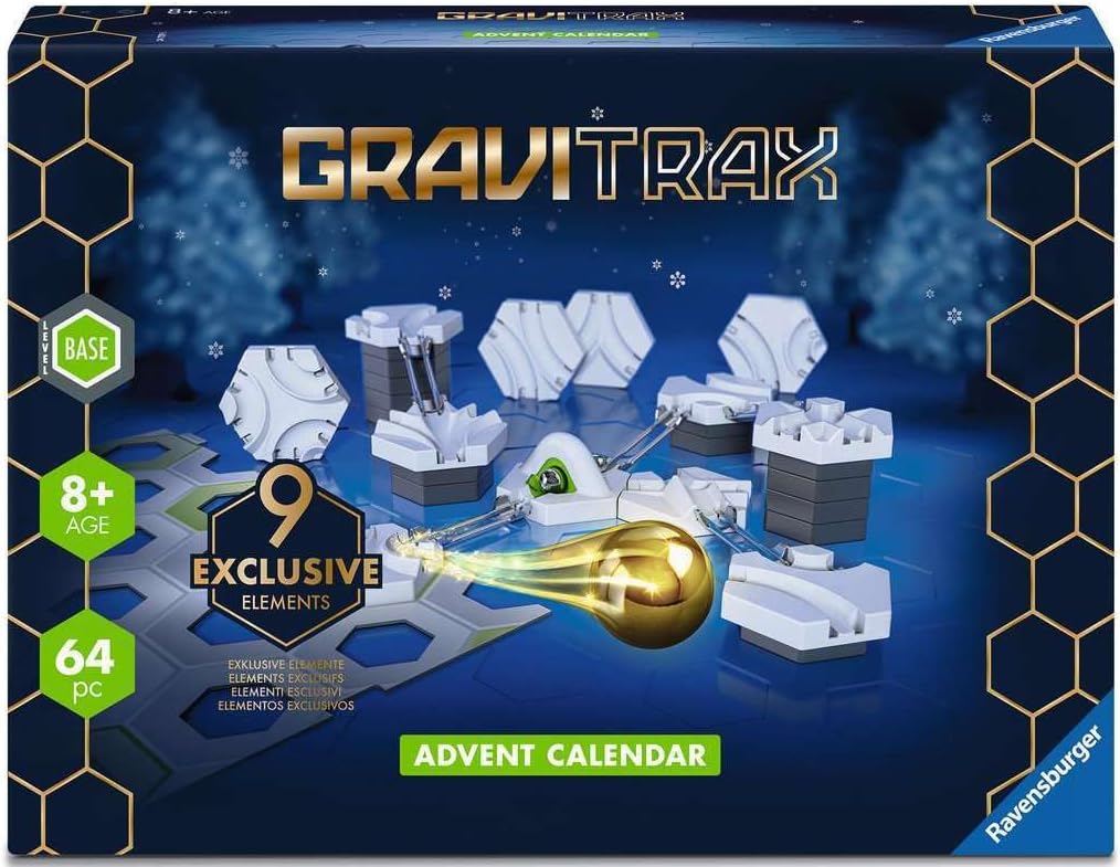 Ravensburger GraviTrax Advent Calendar – Ideal for GraviTrax Beginners and Fans, Construction Toy for Children from 8 Years