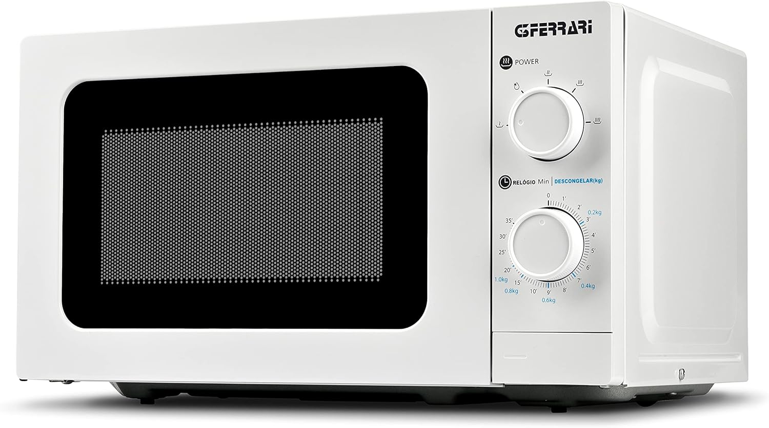 G3 Ferrari G10172 Microwave Oven 20 Liters 700 W Timer 35 Minutes Interior Lighting with Accessories White