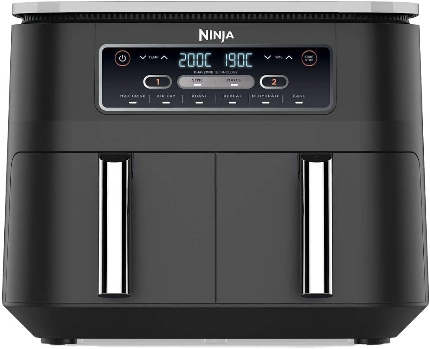 Ninja Foodi AF300UK Air Fryer Dual Zone, 7.6 L, Black