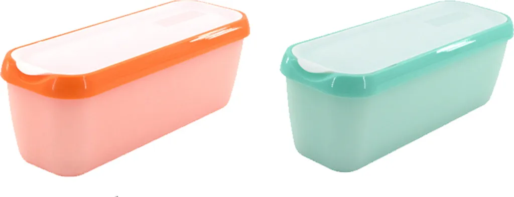 BundiGlassware Set of 2 ice cream containers for ice cream, 1.5 L, storage containers, freezer containers, BPA-free, food-grade ice cream containers