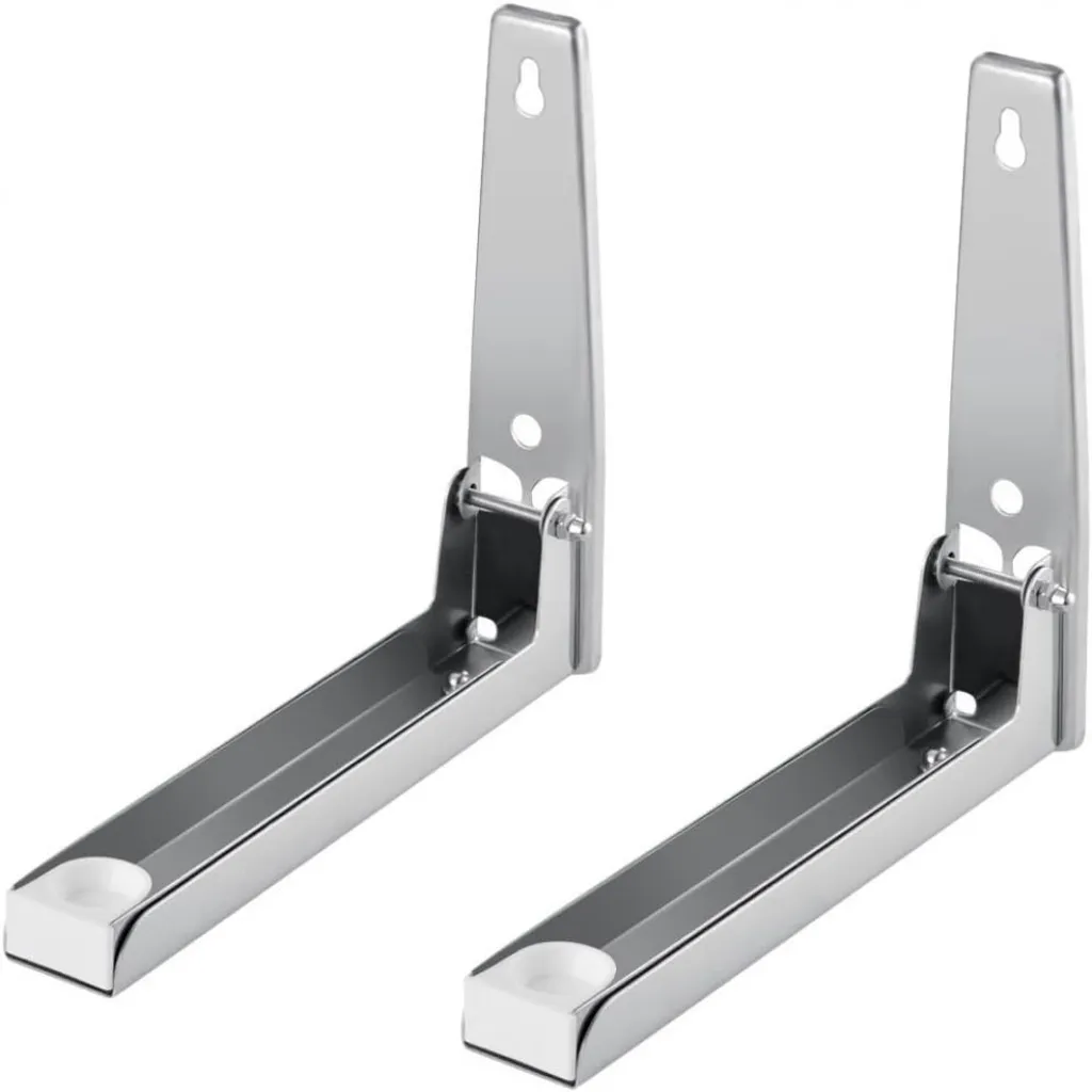 Crrynuo Set of 2 microwave wall brackets, stainless steel, for microwave ovens