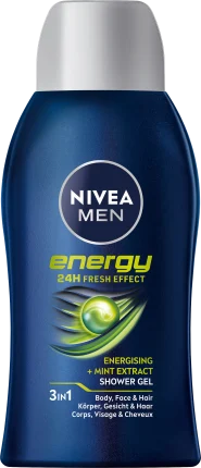 NIVEA MEN Shower Gel Energy, travel size, 50 ml