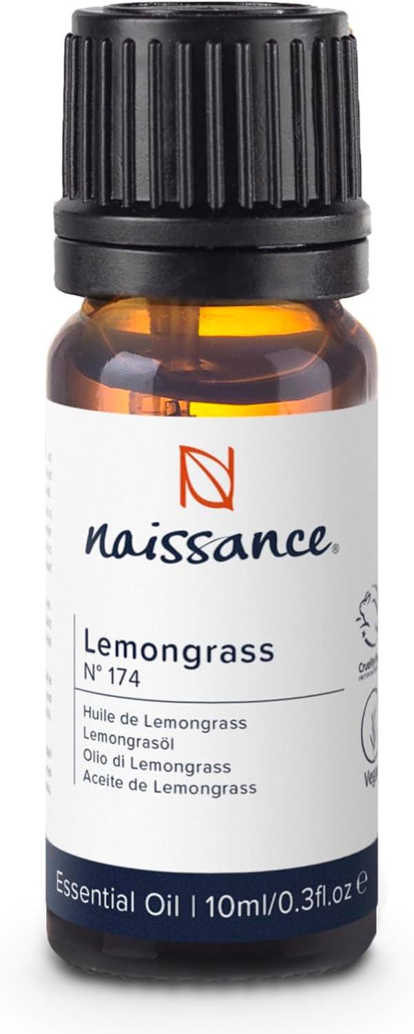 Naissance Lemongras Flexuosus Ätherisches Öl (Nr. 174) - 10ml - 100% Naturreines Lemongrasöl für Naturkosmetik, Aromatherapie, Duftlampe - Duftöl für Aroma Diffuser