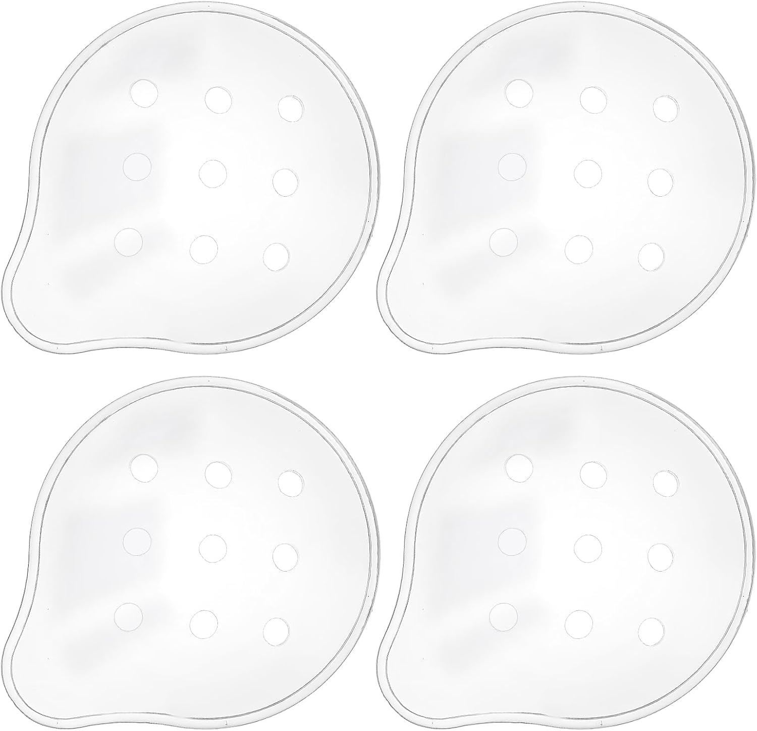 Dimeho 9-Hole Plastic Eye Patch, Pack of 4 Eye Protection, Transparent Eye Patches, Breathable, Ventilated Eye Cover After Surgery, Eye Protection for Cataract Recovery