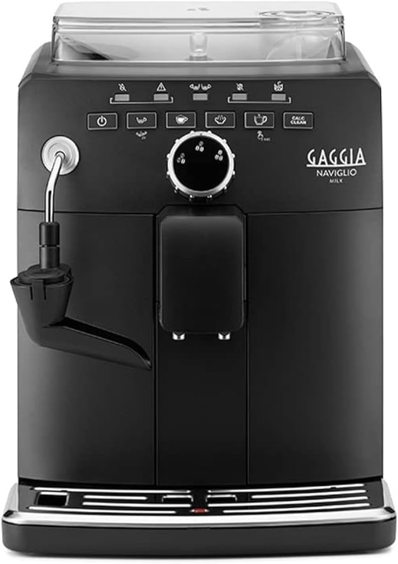 Gaggia Naviglio Milk RI8749/01 Fully Automatic Coffee Machine for Espresso and Cappuccino, Coffee Beans, 15 Bar, 1850 W, Black, with Automatic Cappuccino Cappuccino, 100% Made in Italy