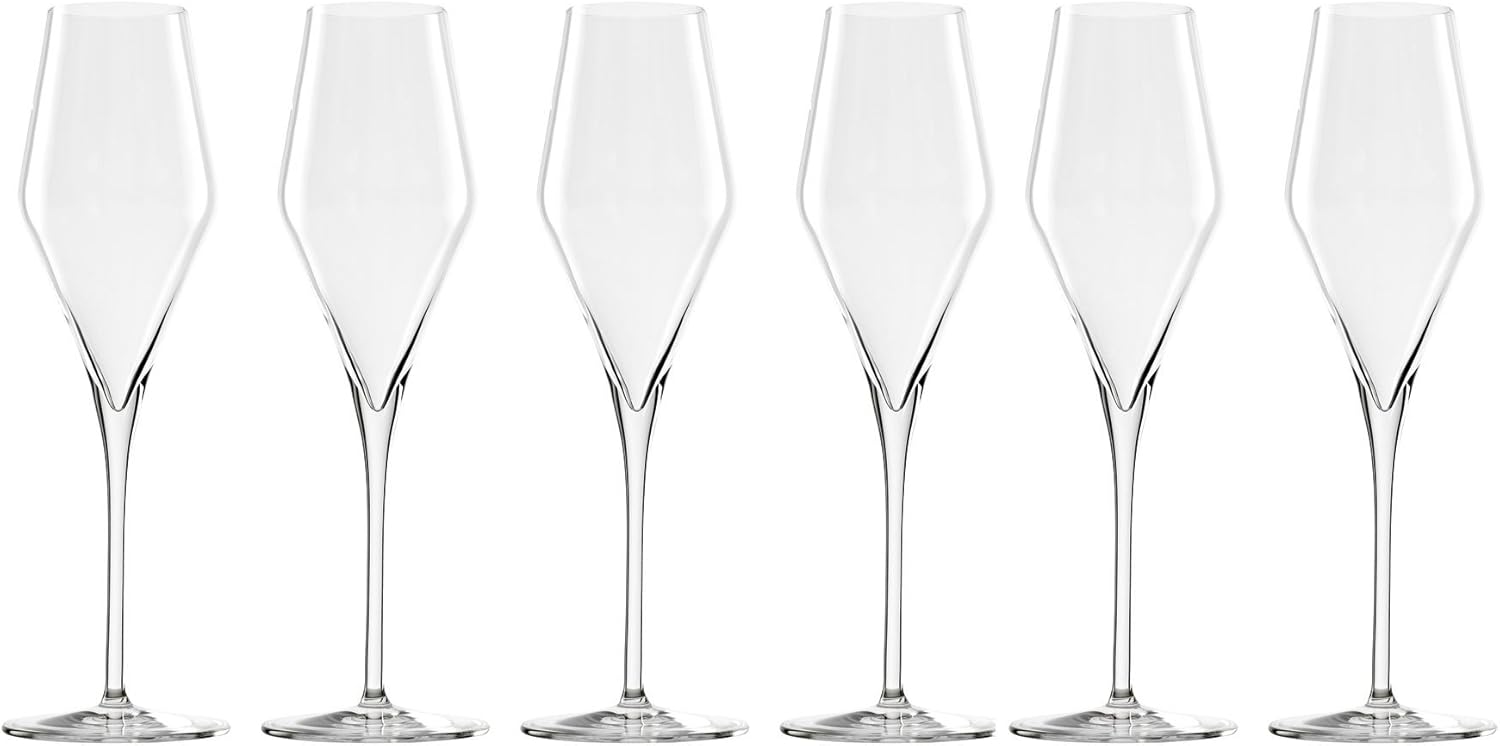 Stölzle Lausitz Stölzle Champagne Glass, Set of 6 Quatrophil Champagne Flutes Champagne Flutes Stemware
