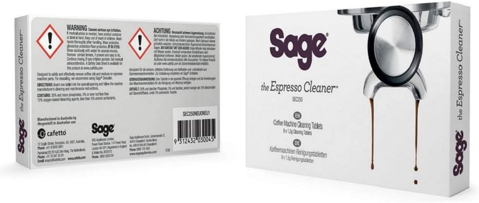 Sage Espresso Coffee Machine Pack 8 Cleaning Tablets