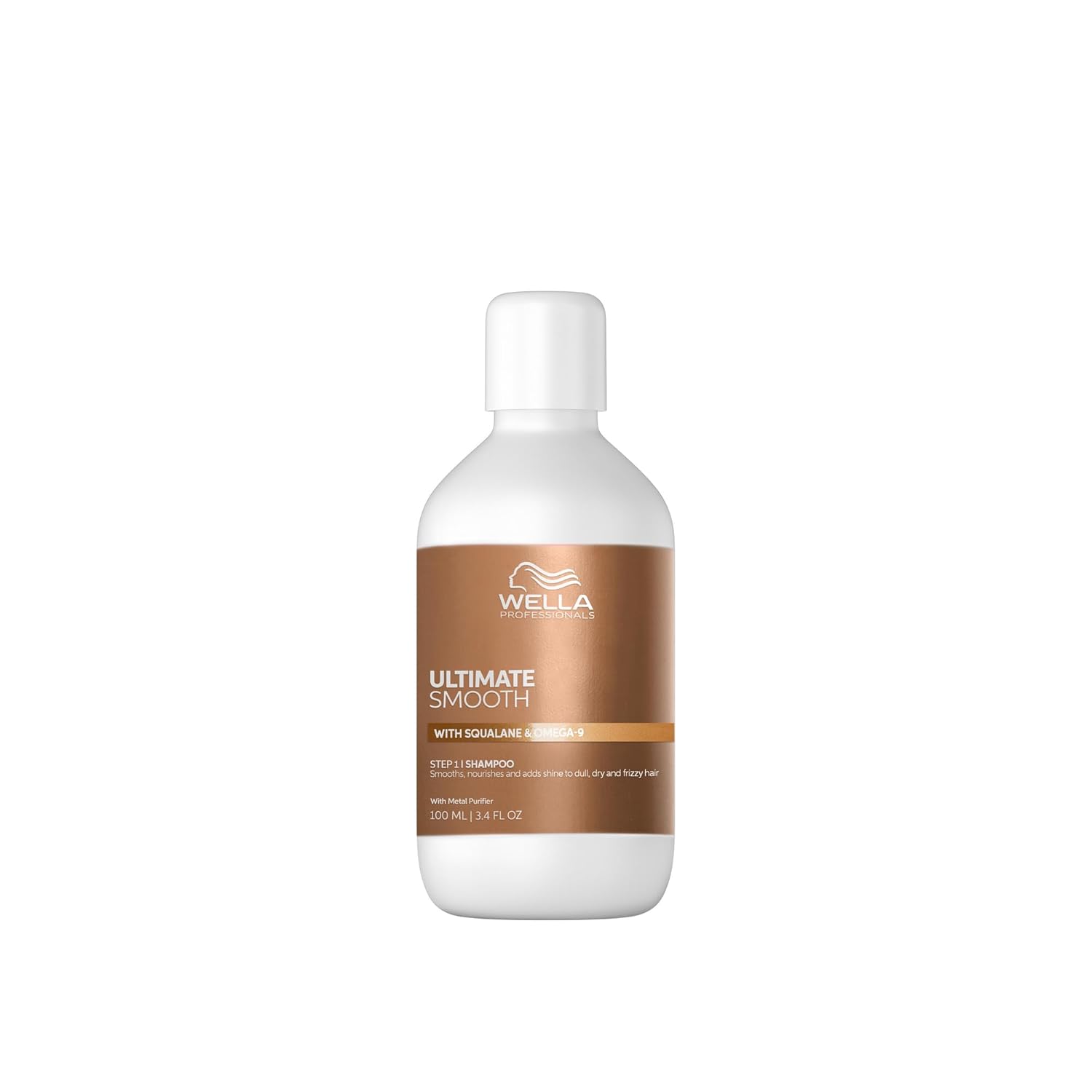 Wella Professionals Ultimate Smooth Shampoo - Nourishing Hair Shampoo with Squalane & Omega 9 - For Dry, Dull & Frizzy Hair (100 ml)