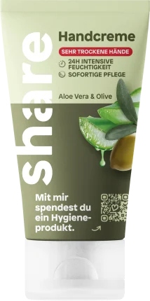 share Hand cream aloe vera & olive, very dry skin, 75 ml