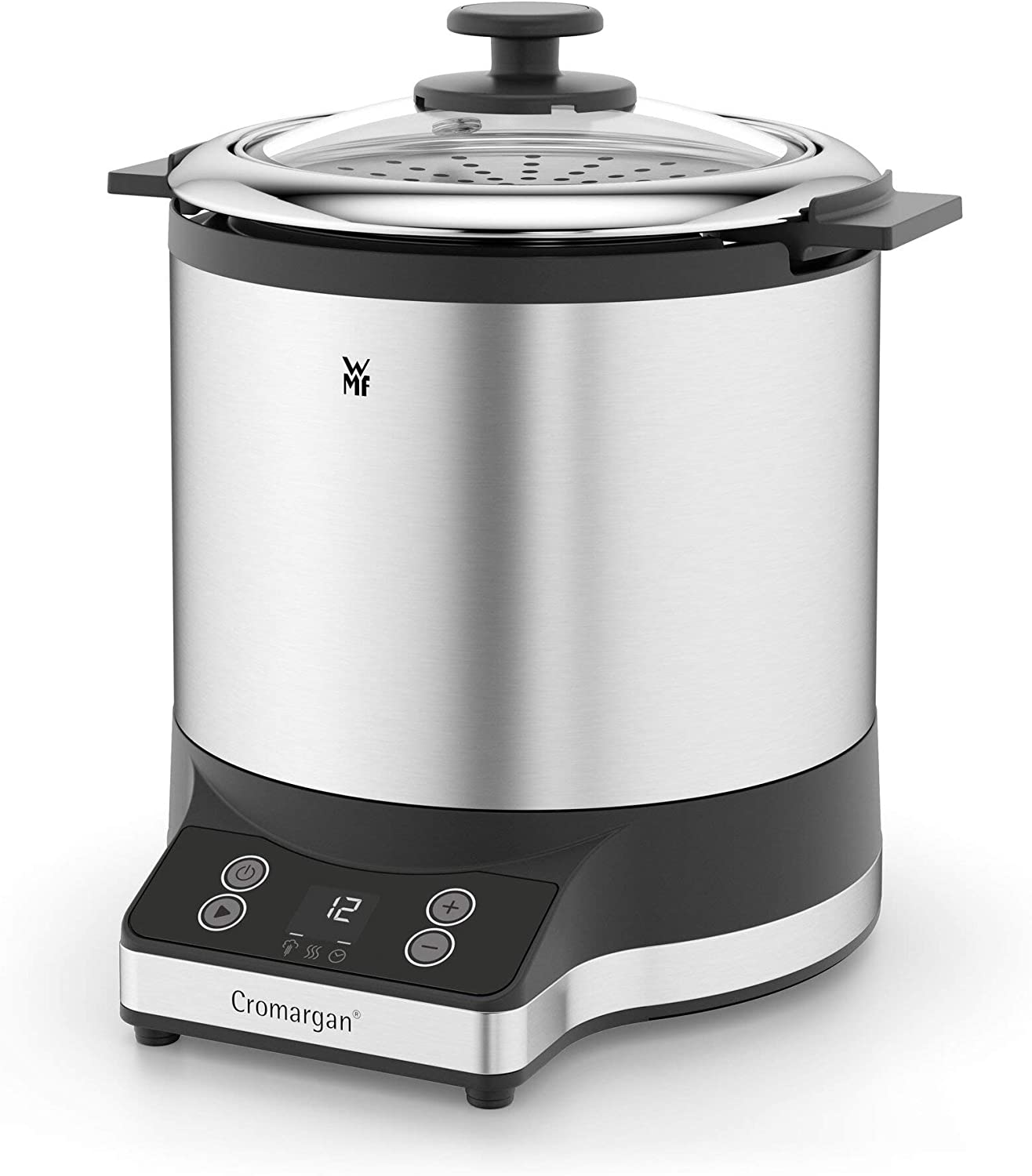 WMF KÜCHENminis® Rice Cooker with Lunch-to-Go Box, Steamer, Space-Saving, Extra To-Go Lid Turns the Inner Pot (1.0 Litre) Into a Secure Lunch Box To-Go Without Food Transfer, 220 W