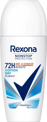 Rexona Antipanspirant Deo Roll-on Nonstop Protection Cotton Dry, 50 ml