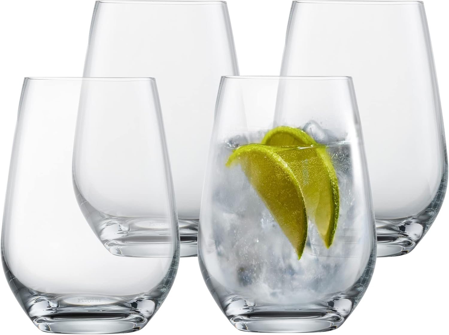 SCHOTT ZWIESEL Gin Tonic Bar Special Glass (Set of 4), Bulbous Long Drink Glasses for Gin Tonic, Dishwasher Safe Tritan Crystal Glasses, Made in Germany (Item No. 130003), Crystal