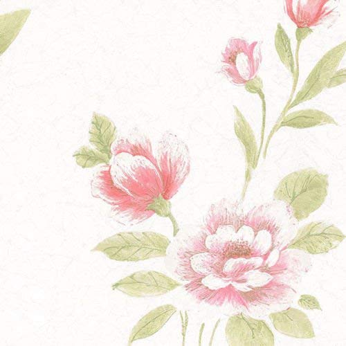 galerie-24 md29447 – impressions of silk green floral, Rosado, white Wallpaper gallery