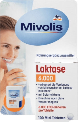 Mivolis Lactase 6,000, 100 mini tablets, 8 g