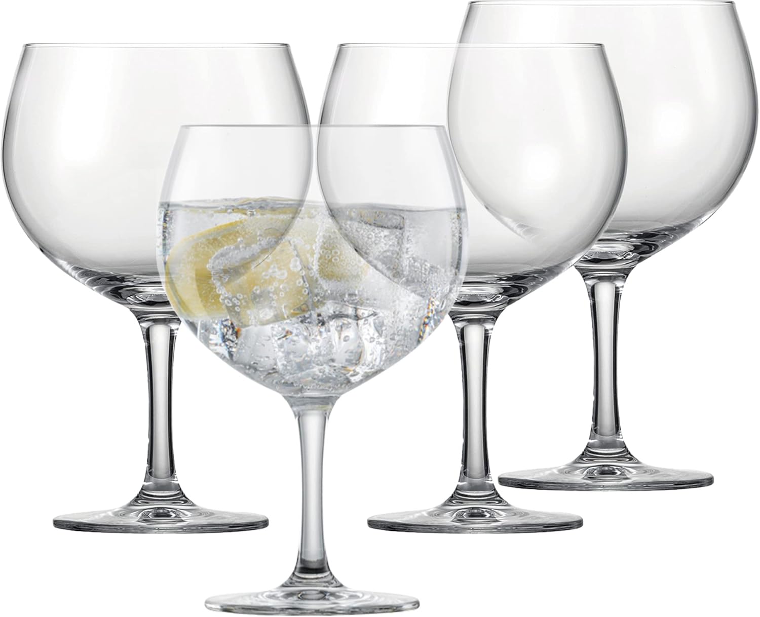 SCHOTT ZWIESEL Gin Tonic Bar Special Glass (Set of 4), Bulbous Long Drink Glasses for Gin Tonic, Dishwasher Safe Tritan Crystal Glasses, Made in Germany (Item No. 130002)