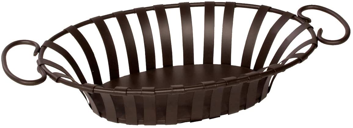 Large Fruit Bowl \'CRETE Varia Living Metal 3 Designs to choose from – Vintage Design – and Modern | Black | Ideal for Storage Basket for Fruits and Vegetables