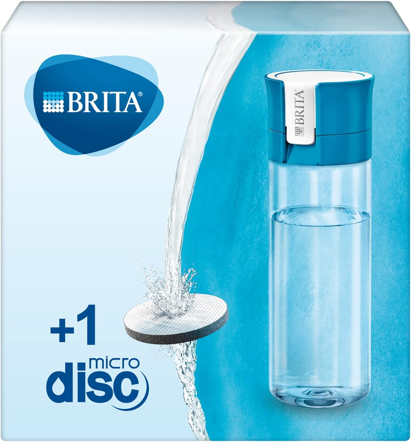 Brita Fill and Go Water Bottle with Filter, 7.5 x 7.5 x 22.0 cm