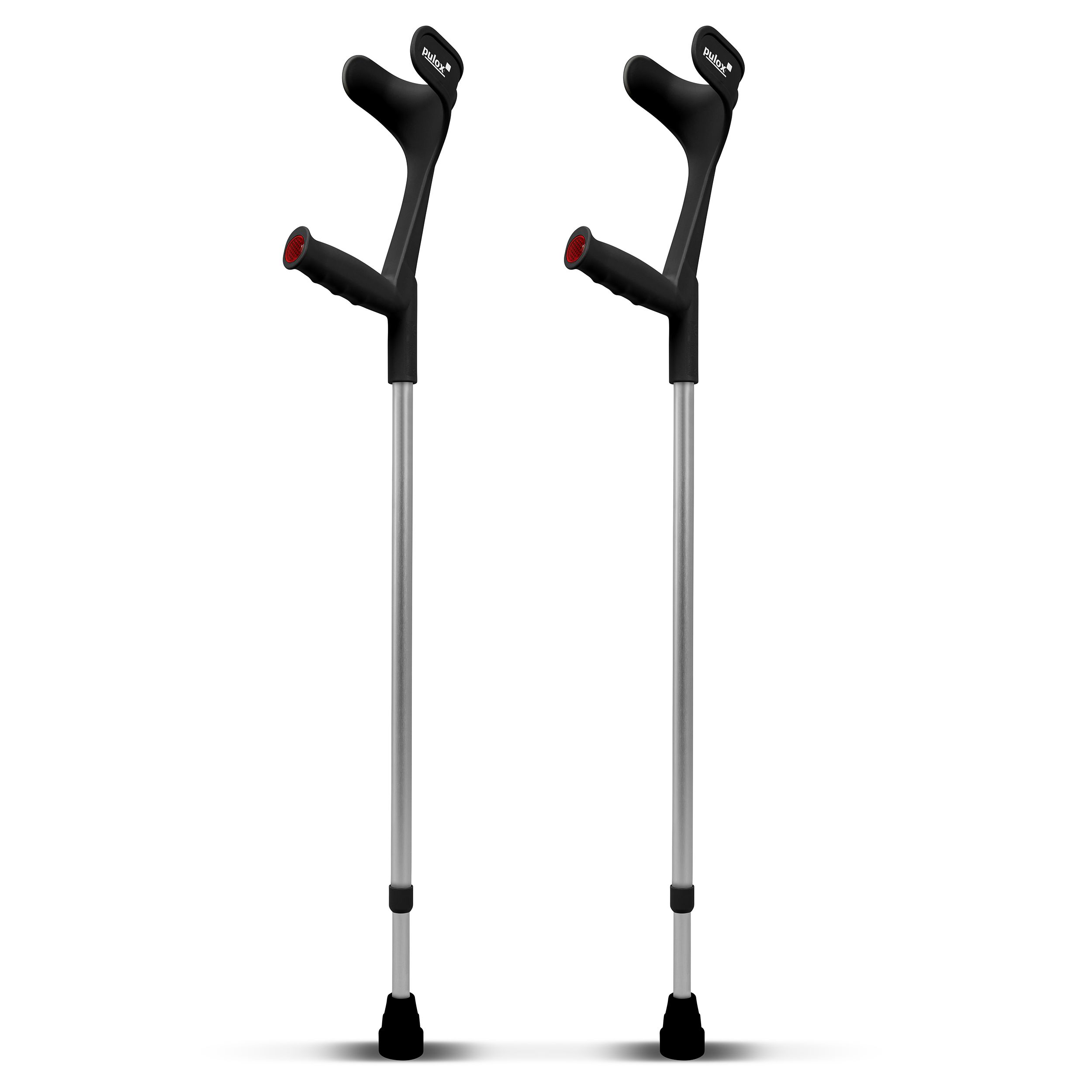 2x Classic Crutches (pair) - Ossenberg Walking Aids Forearm Crutches in Black