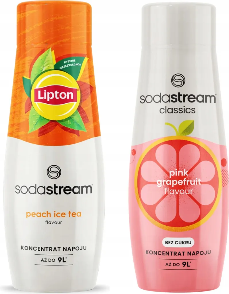 2x Lipton Ice Tea Peach Sodastream Sugar-Free Syrup 440 ml