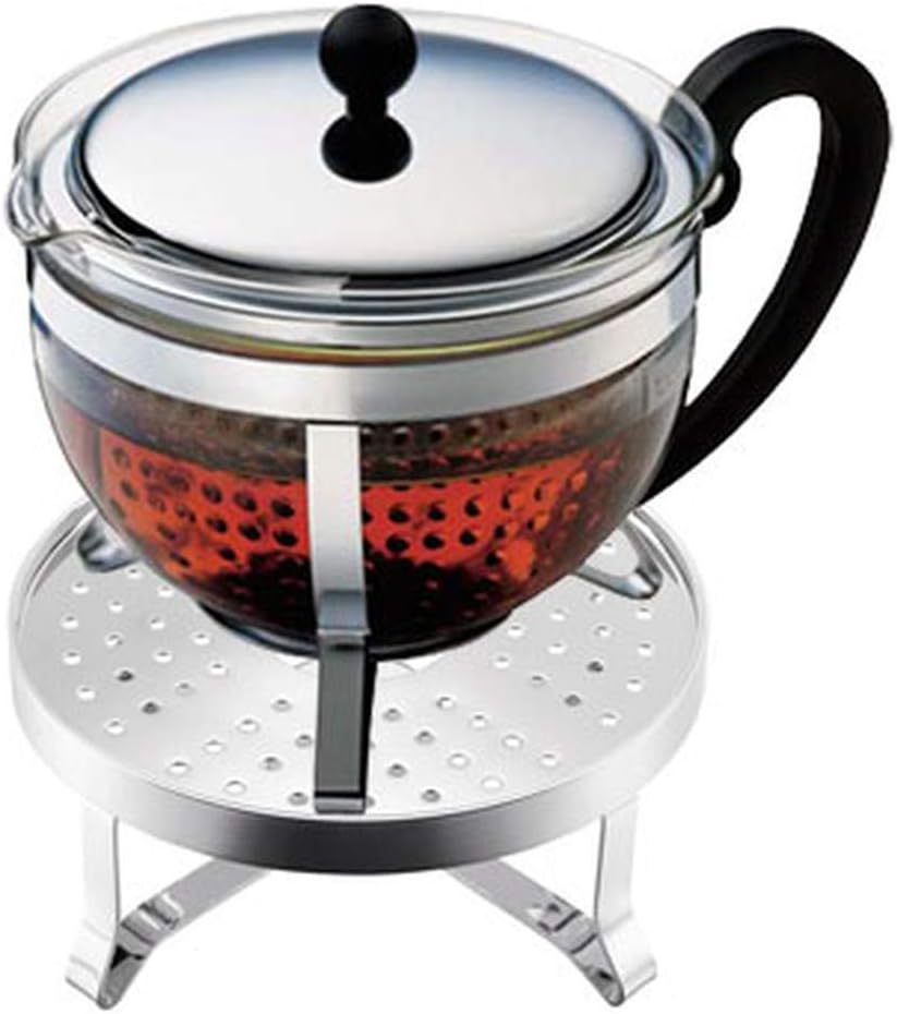 CHAMBORD SET: tea maker with plastic filter, 1.3 l, with rechaud