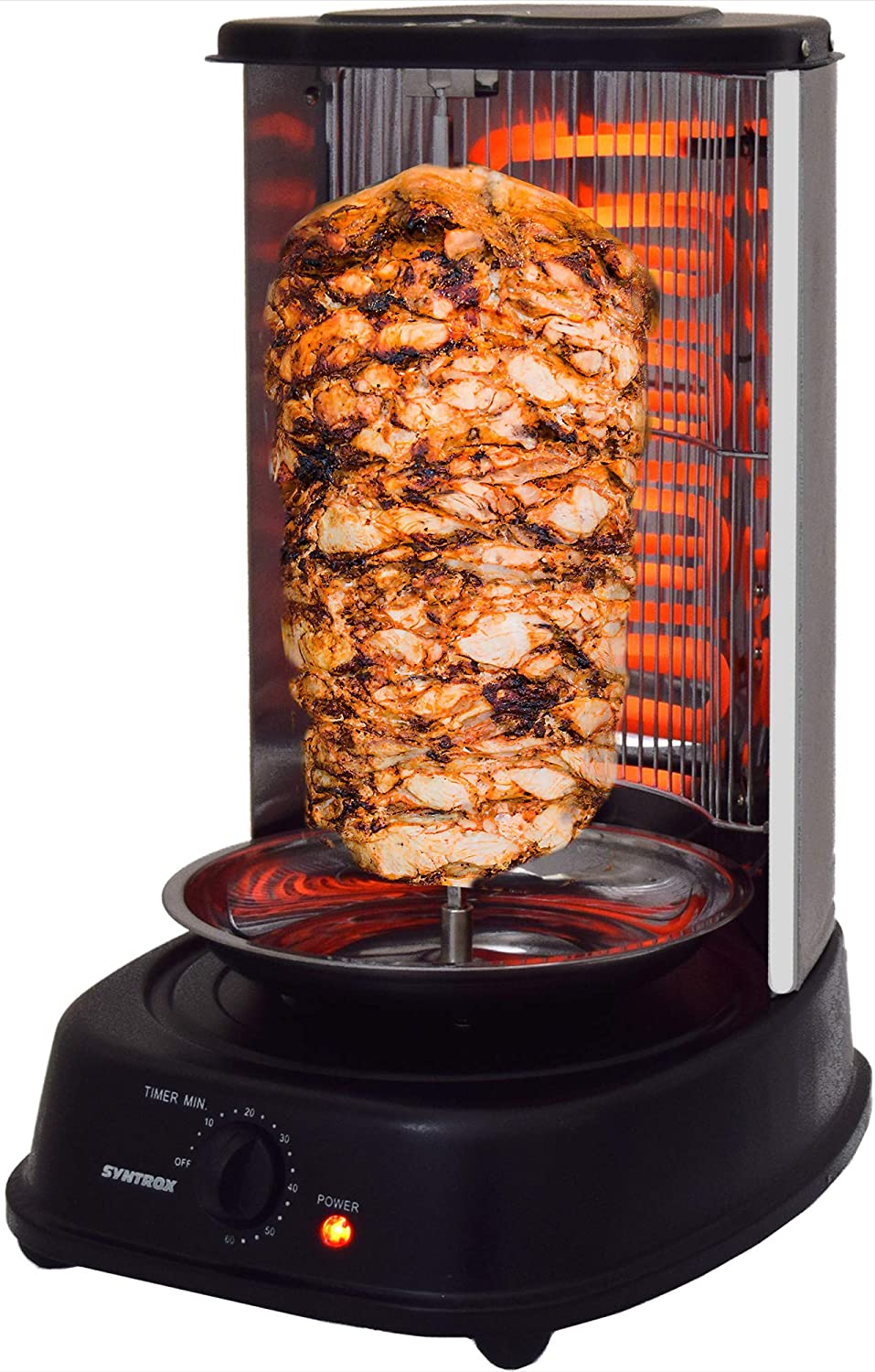 Syntrox Germany 2000 watts w Chef Portable Barbecue 21 1 BSS Döner Kebab Grill Chicken Grill