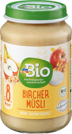 dmBio Fruit & Cereals Bircher Muesli from the 8th month, Demeter, 190 g