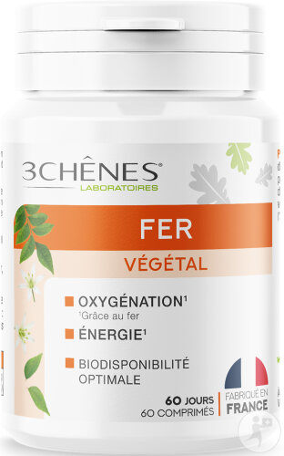 Restaxil 3 Chênes Plant-Based Iron 20 Ampoules, 20 capsules
