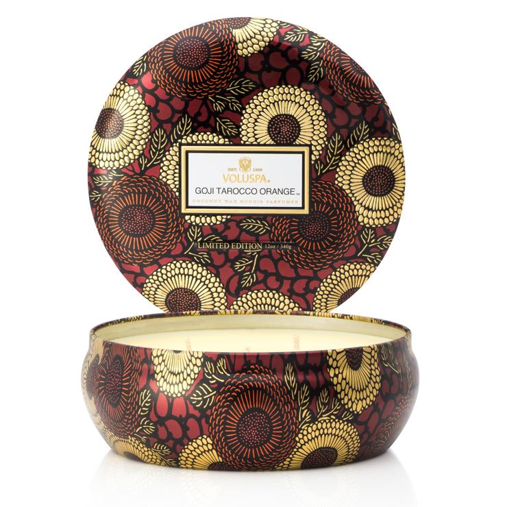 Voluspa 3-Wick Scented Candle In A Tin 60H