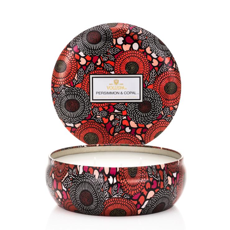 Voluspa 3-Wick Scented Candle In A Tin 60H
