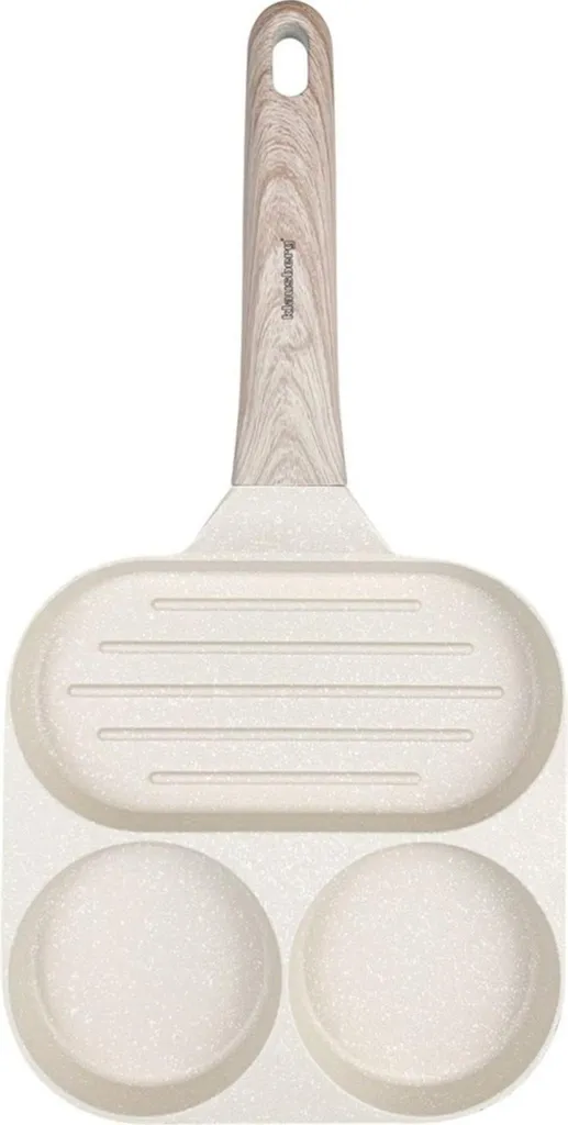 3-in-1 Marble Pan for Eggs, Pancakes, Pancake Grill 18cm BEIGE KLAUSBERG KB-7818